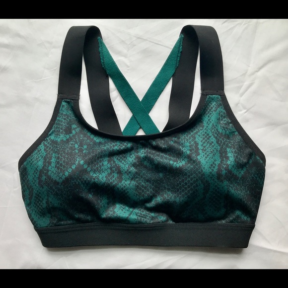 C9 by Champion teal snake print crossback sports bra - LIKE NEW/NEVER WORN - Picture 1 of 2